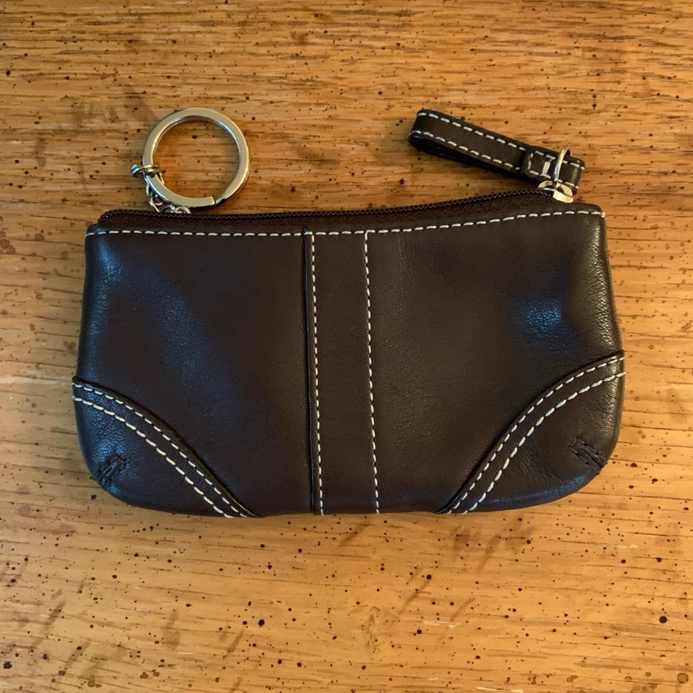 Coach coin wallet - brown leather